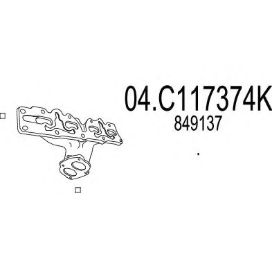MTS 04.C117374K Exhaust Pipe